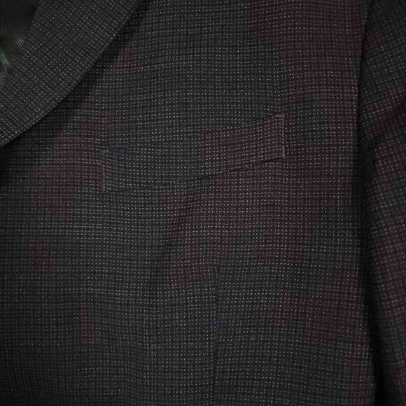 Kenneth Cole Awearness Blazer Sport Coat Mens 48R Wool Blend Lightweight Check - Picture 8 of 10